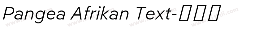 Pangea Afrikan Text字体转换